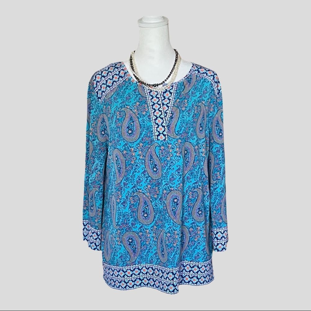 Chico’s Paisley Print Tunic Size 1